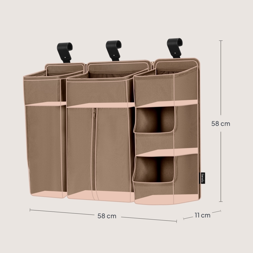 Lionelo - Crib Organizer 3-in-1 SIDEPOCKET Beige
