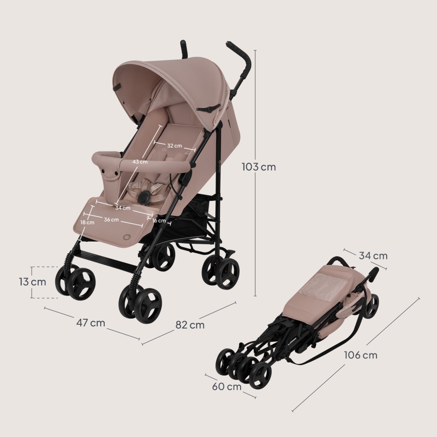 Lionelo - ELIA Umbrella Stroller, Beige Taupe