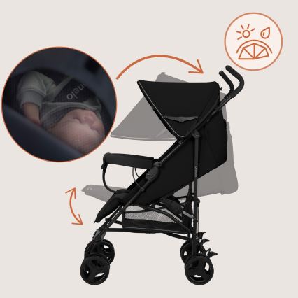 Lionelo - ELIA Umbrella Stroller Black Onyx