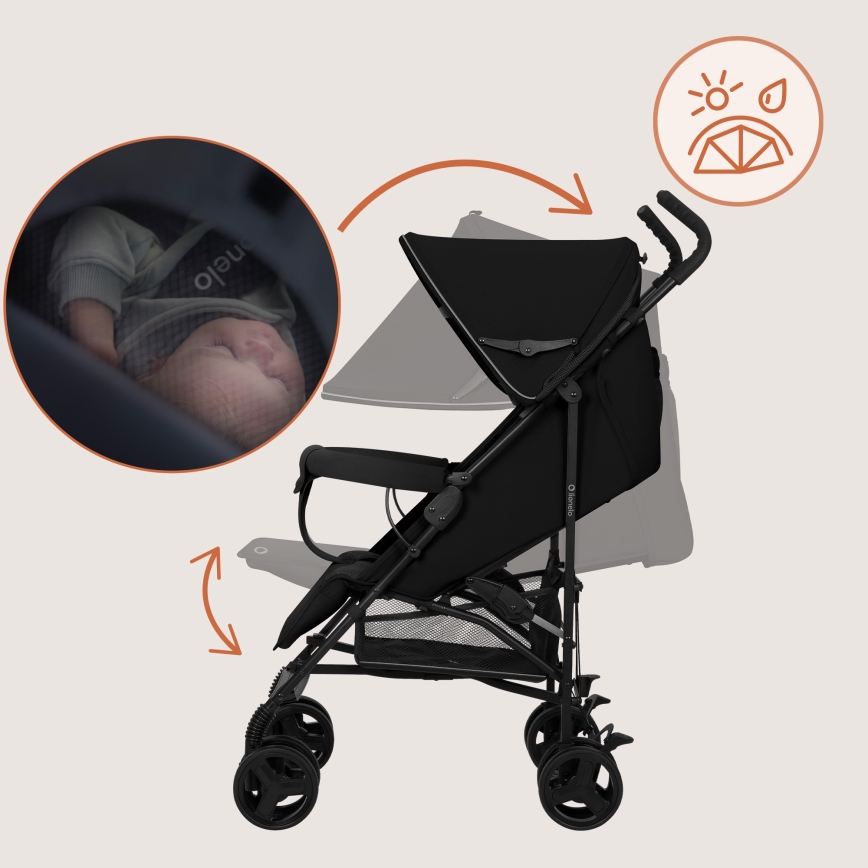 Lionelo - ELIA Umbrella Stroller Black Onyx