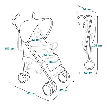 Lionelo - ELIA umbrella stroller, dark gray