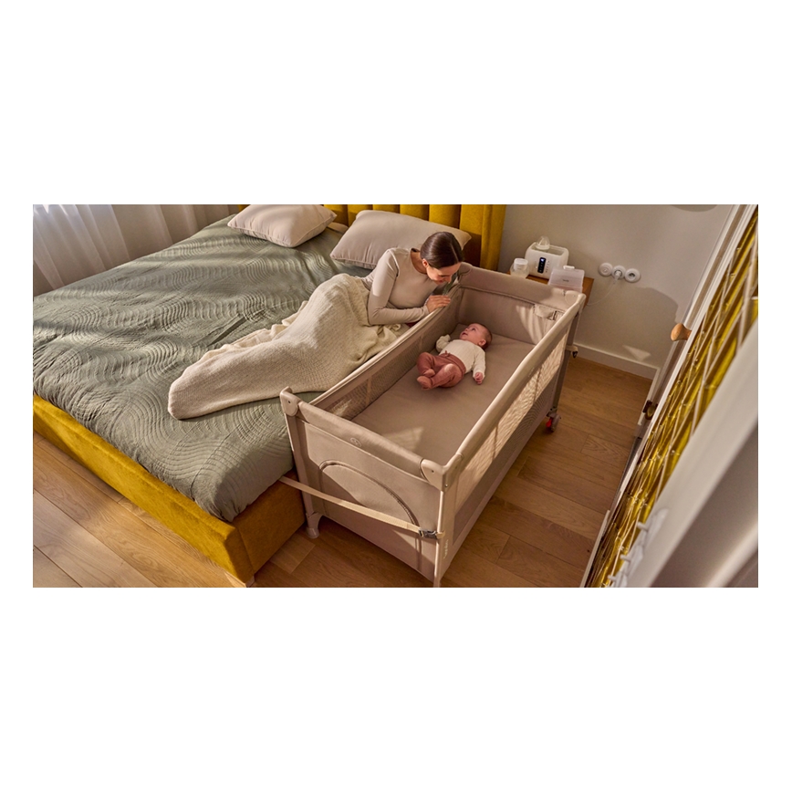 Lionelo - ELLEN 3-in-1 Travel Cot Beige Sand