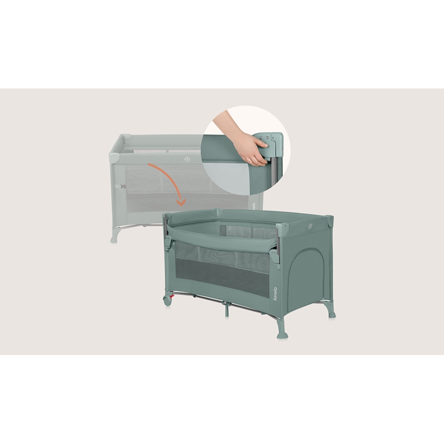 Lionelo - ELLEN 3-in-1 Travel Cot, Green Sage