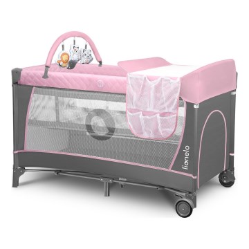 Lionelo - FLOWER Flamingo Travel Cot