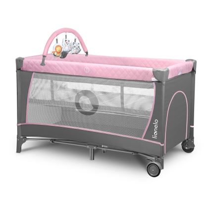 Lionelo - FLOWER Flamingo Travel Cot