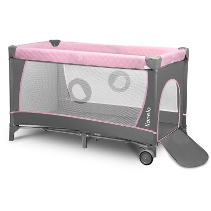 Lionelo - FLOWER Flamingo Travel Cot