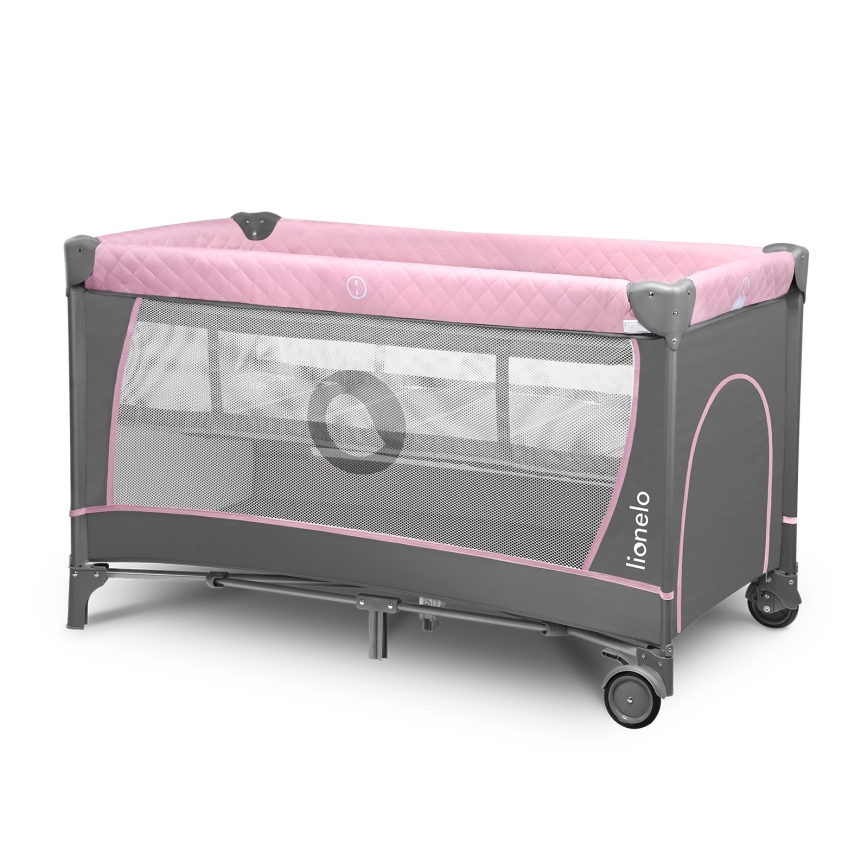 Lionelo - FLOWER Flamingo Travel Cot