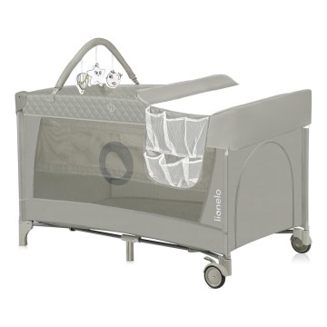 Lionelo - FLOWER Travel Cot, Cappuccino