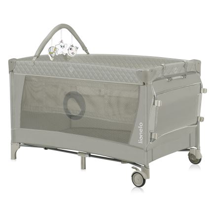 Lionelo - FLOWER Travel Cot, Cappuccino