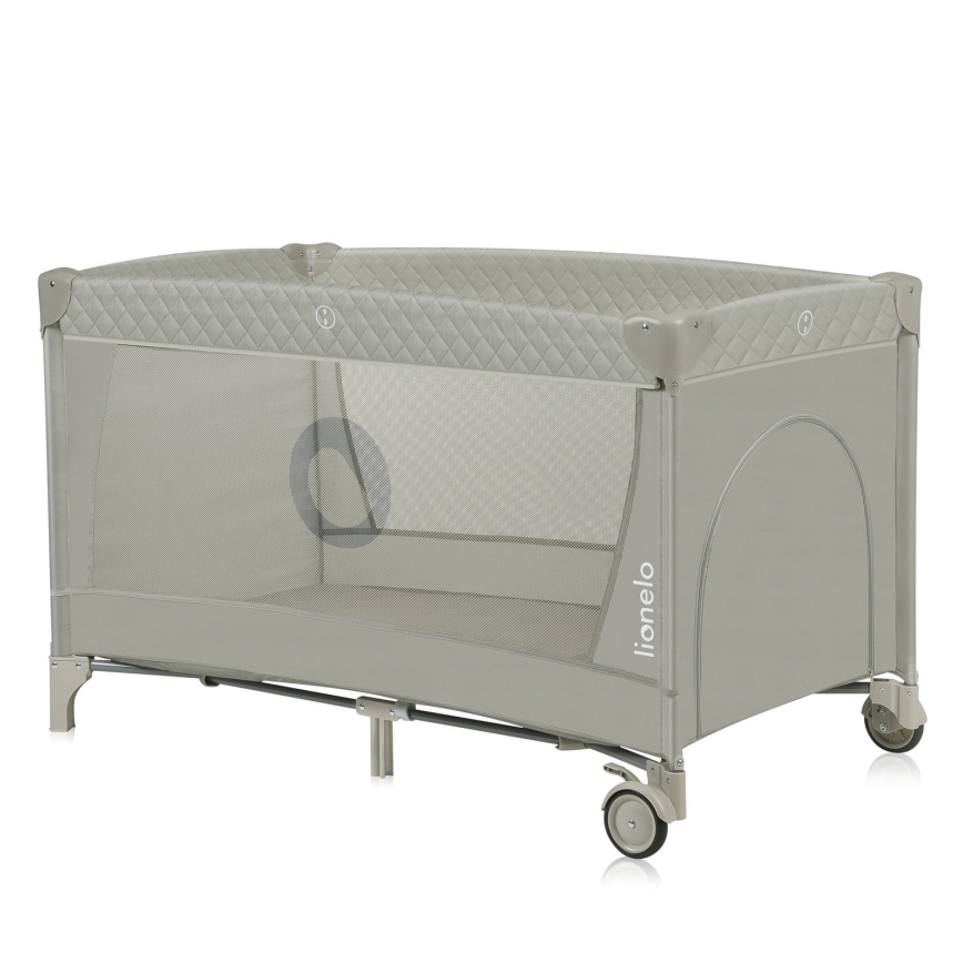 Lionelo - FLOWER Travel Cot, Cappuccino