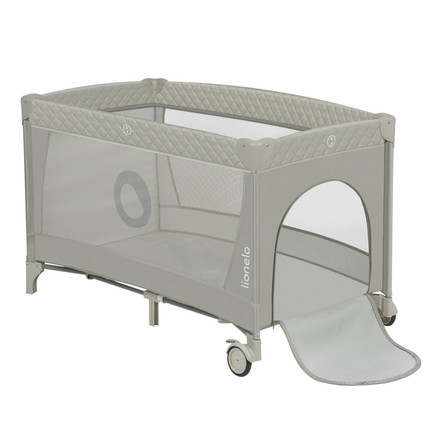 Lionelo - FLOWER Travel Cot, Cappuccino