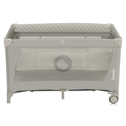 Lionelo - FLOWER Travel Cot, Cappuccino