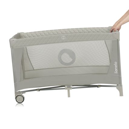Lionelo - FLOWER Travel Cot, Cappuccino