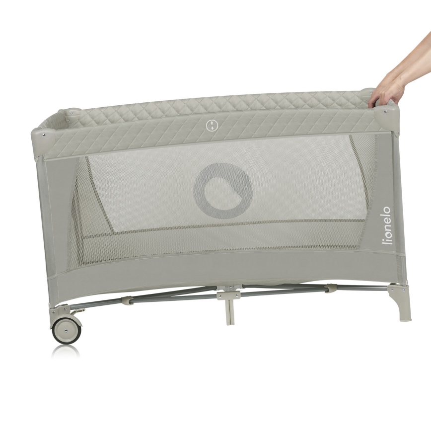 Lionelo - FLOWER Travel Cot, Cappuccino