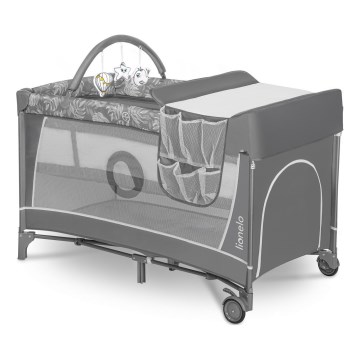 Lionelo - FLOWER Travel Cot Grey Stone