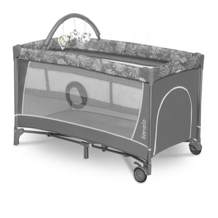 Lionelo - FLOWER Travel Cot Grey Stone
