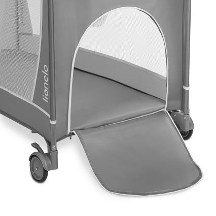 Lionelo - FLOWER Travel Cot Grey Stone