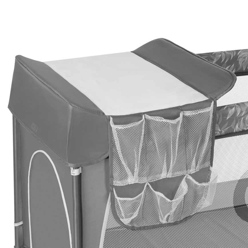 Lionelo - FLOWER Travel Cot Grey Stone
