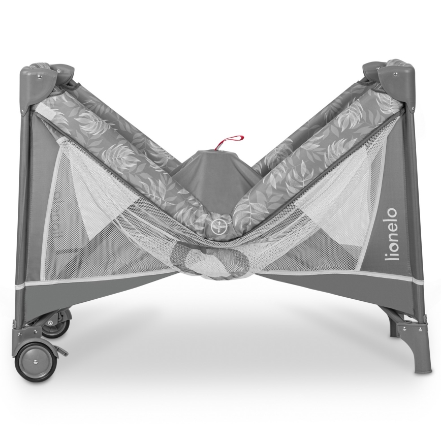 Lionelo - FLOWER Travel Cot Grey Stone