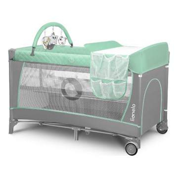 Lionelo - FLOWER Travel Cot Turquoise