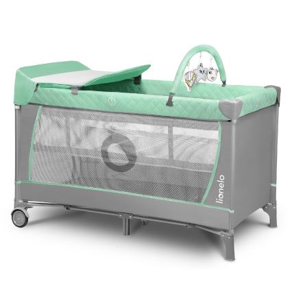 Lionelo - FLOWER Travel Cot Turquoise