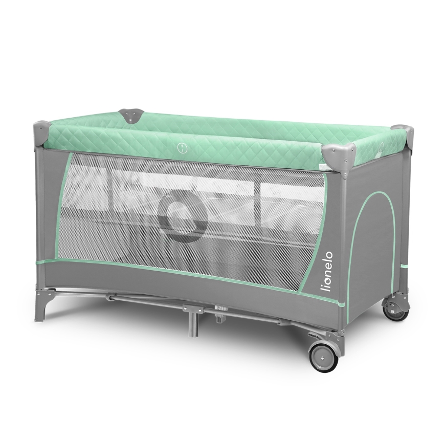 Lionelo - FLOWER Travel Cot Turquoise