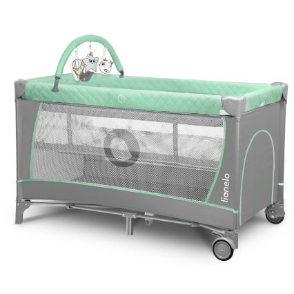 Lionelo - FLOWER Travel Cot Turquoise
