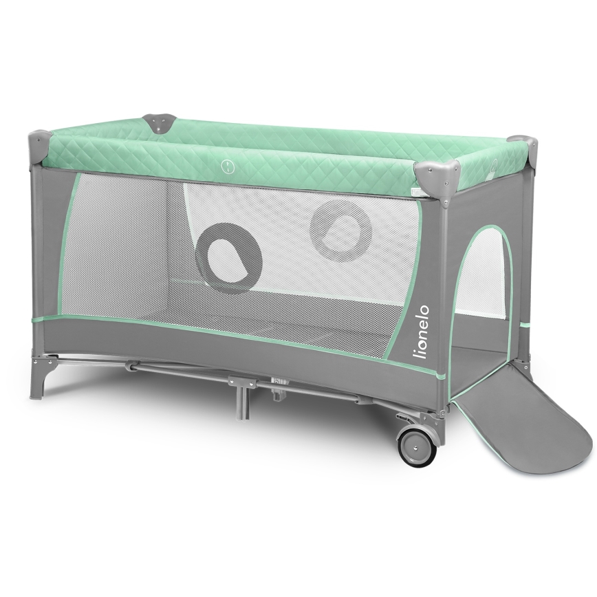 Lionelo - FLOWER Travel Cot Turquoise
