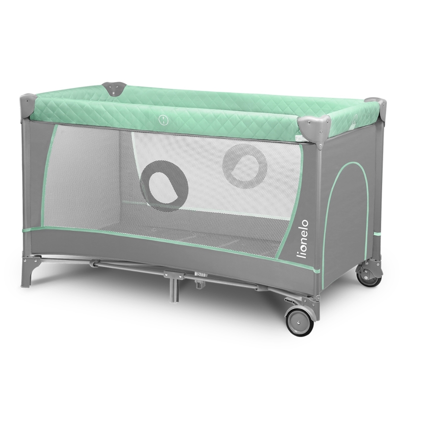 Lionelo - FLOWER Travel Cot Turquoise