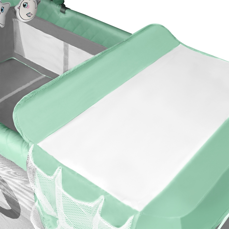 Lionelo - FLOWER Travel Cot Turquoise