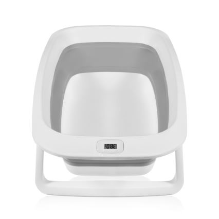Lionelo - Foldable baby bathtub with thermometer BABY BUBBLE 2x LR44 Grey Dove