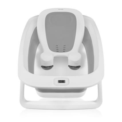 Lionelo - Foldable baby bathtub with thermometer BABY BUBBLE 2x LR44 Grey Dove