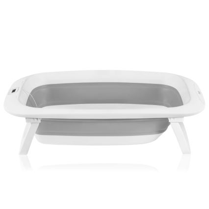 Lionelo - Foldable baby bathtub with thermometer BABY BUBBLE 2x LR44 Grey Dove
