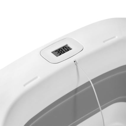 Lionelo - Foldable baby bathtub with thermometer BABY BUBBLE 2x LR44 Grey Dove