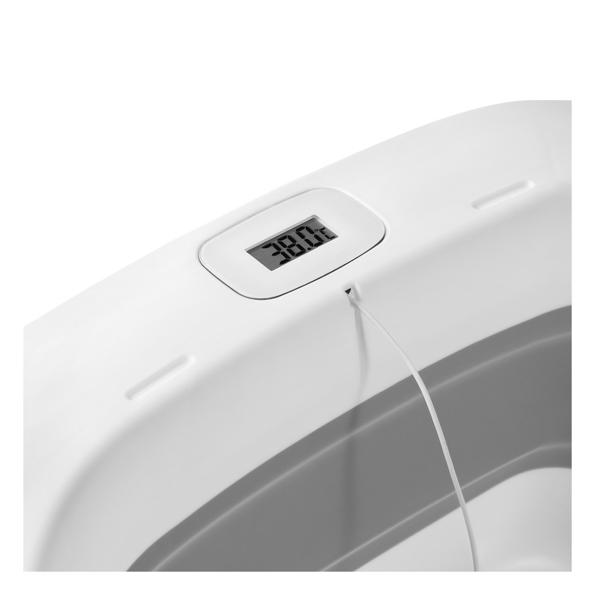 Lionelo - Foldable baby bathtub with thermometer BABY BUBBLE 2x LR44 Grey Dove
