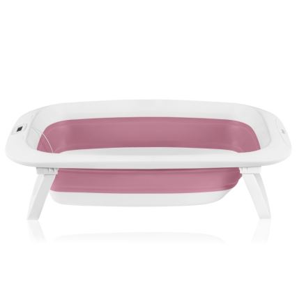 Lionelo - Foldable baby bathtub with thermometer BABY BUBBLE 2x LR44 Pink Magnolia