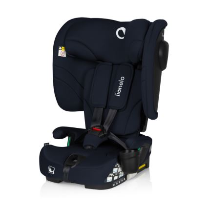Lionelo - Foldable car seat NELLY i-Size 76-150 cm Navy Blue
