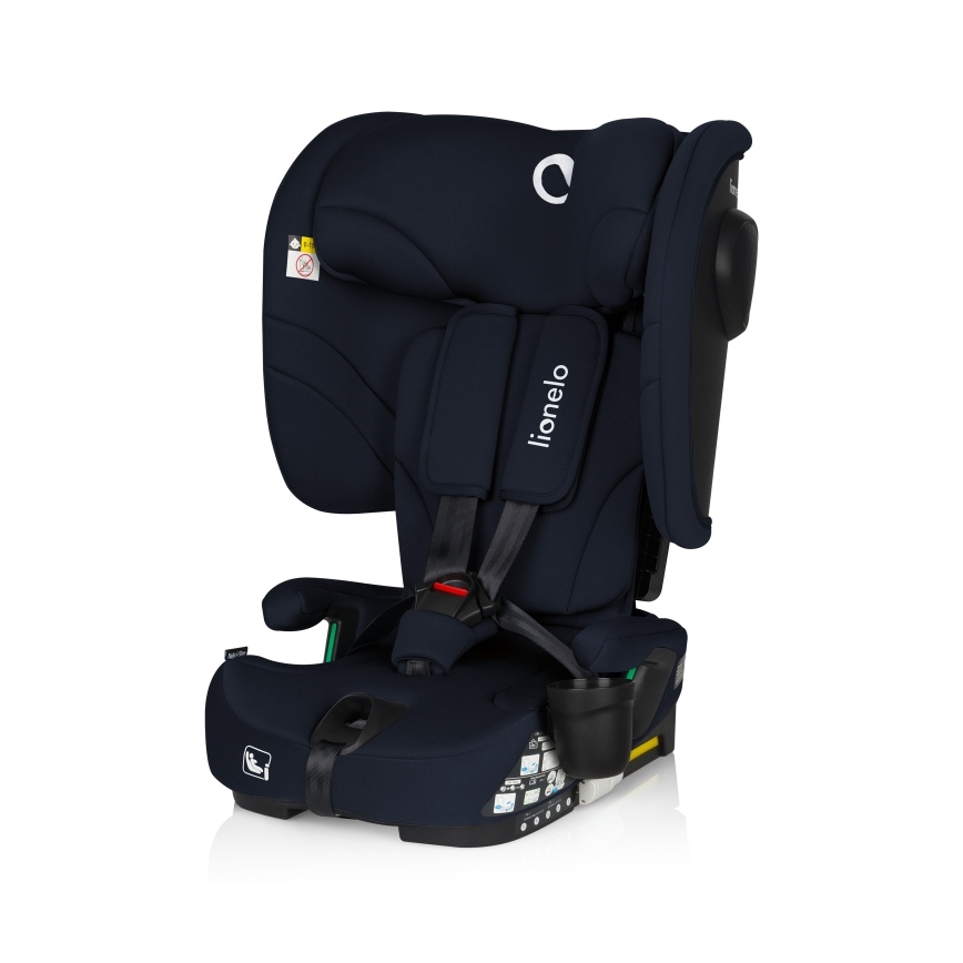 Lionelo - Foldable car seat NELLY i-Size 76-150 cm Navy Blue