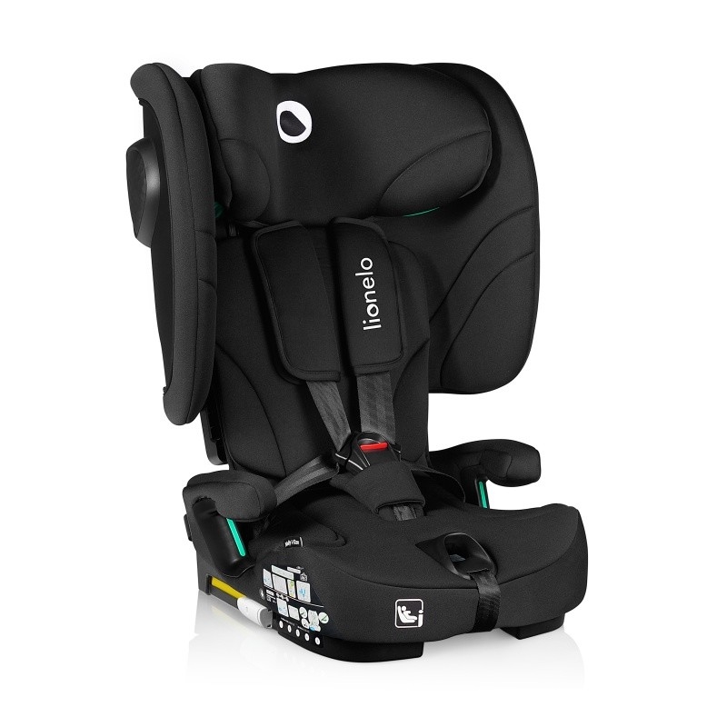Lionelo - Foldable child car seat NELLY i-Size 76-150 cm Black Carbon