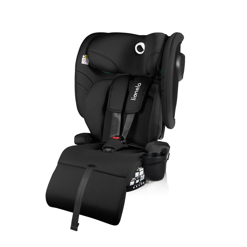 Lionelo - Foldable child car seat NELLY i-Size 76-150 cm Black Carbon