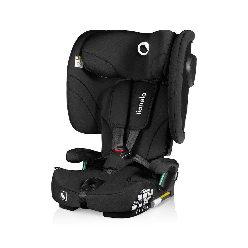 Lionelo - Foldable child car seat NELLY i-Size 76-150 cm Black Carbon