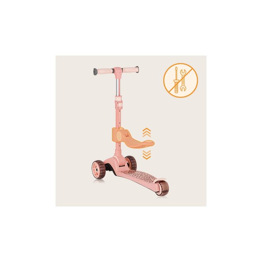 Lionelo - FRANKY 2-in-1 Kids' Scooter, Pink