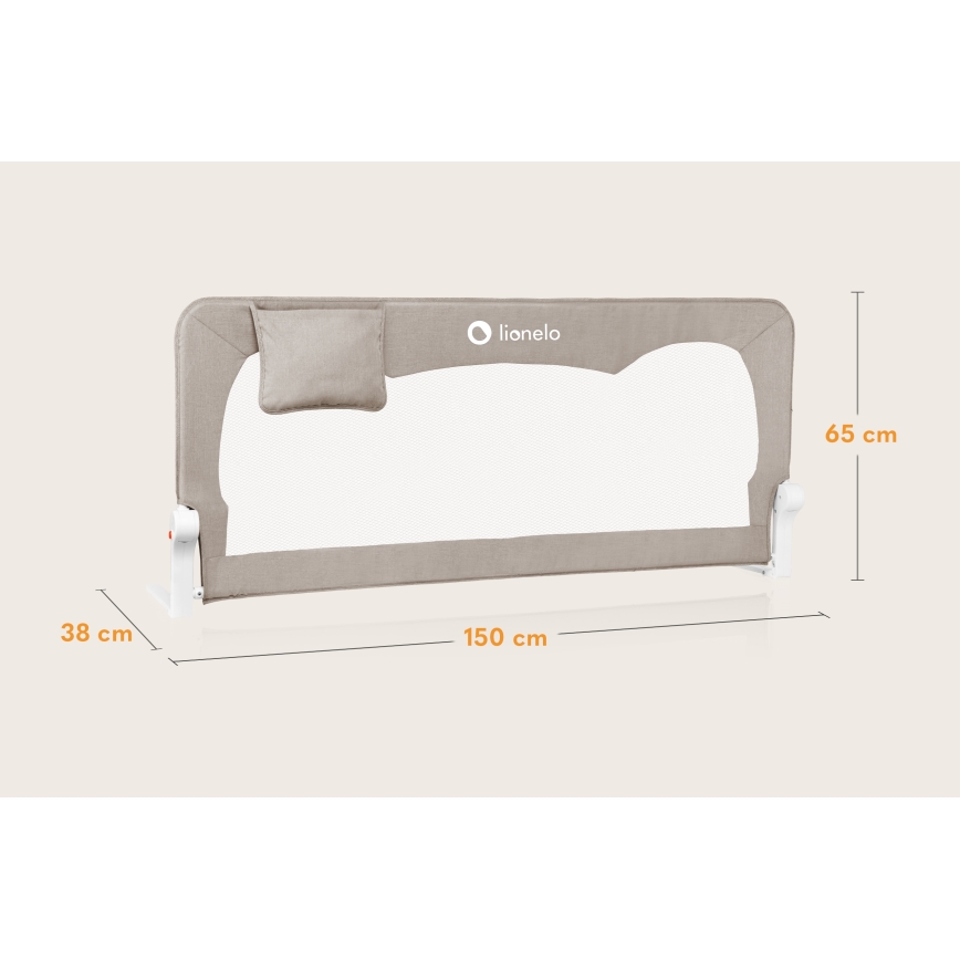 Lionelo - HANNA Bed Safety Rail Beige Melange