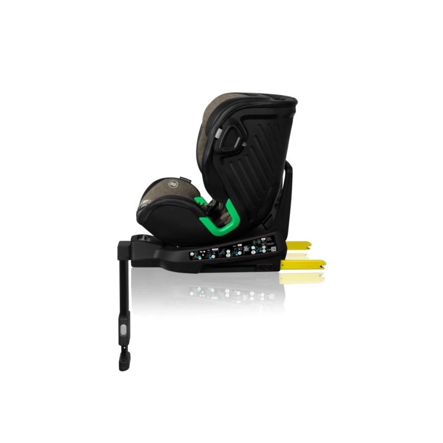 Lionelo - HARMONY i-Size Rotating Car Seat with Base, 40-150 cm, Black/Olive