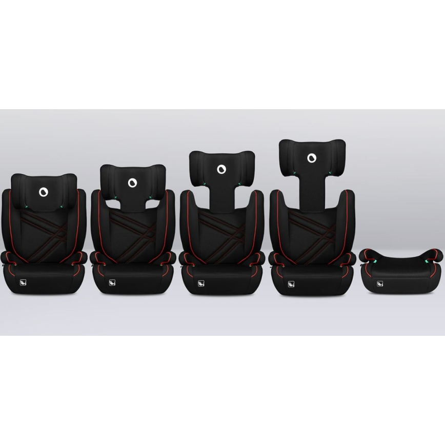 Lionelo - HUGO i-Size Car Seat 100-150 cm Black/Red