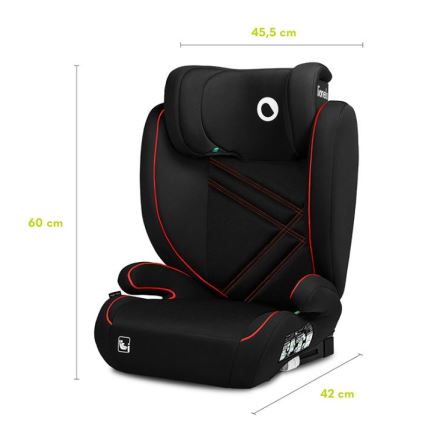 Lionelo - HUGO i-Size Car Seat 100-150 cm Black/Red