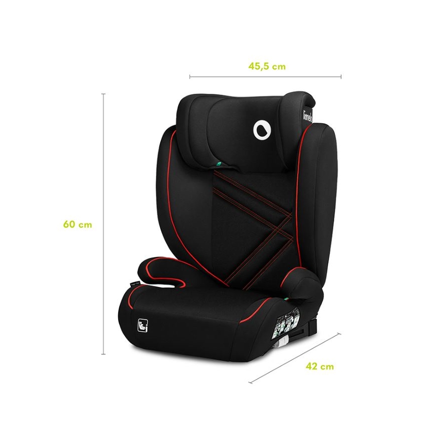 Lionelo - HUGO i-Size Car Seat 100-150 cm Black/Red