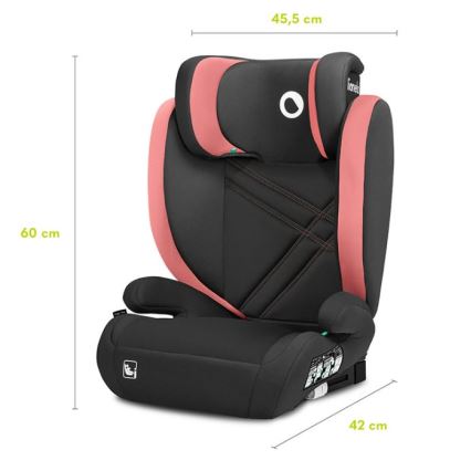 Lionelo - HUGO i-Size Child Car Seat 100-150 cm Black/Pink