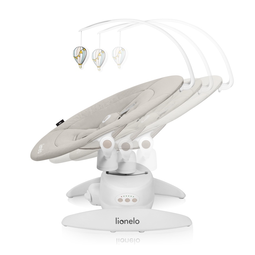Lionelo - IRIS Baby Bouncer with Built-in Melody, 4xAA, Beige Sand