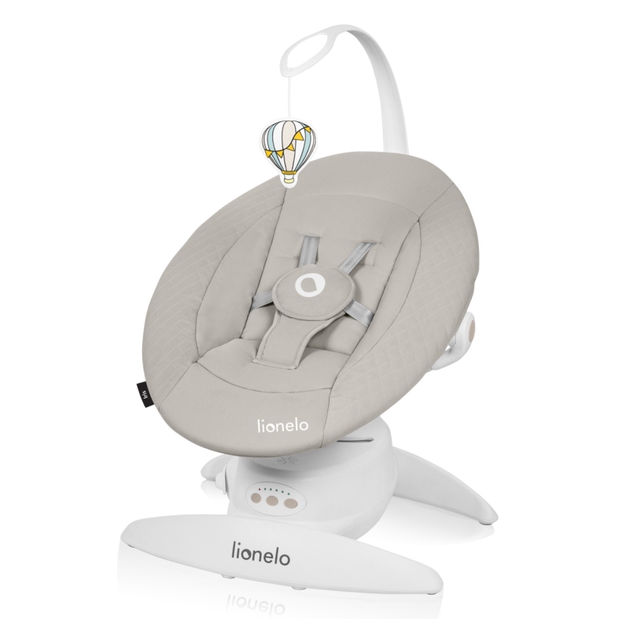 Lionelo - IRIS baby bouncer with melody, 4xAA, Beige Sand